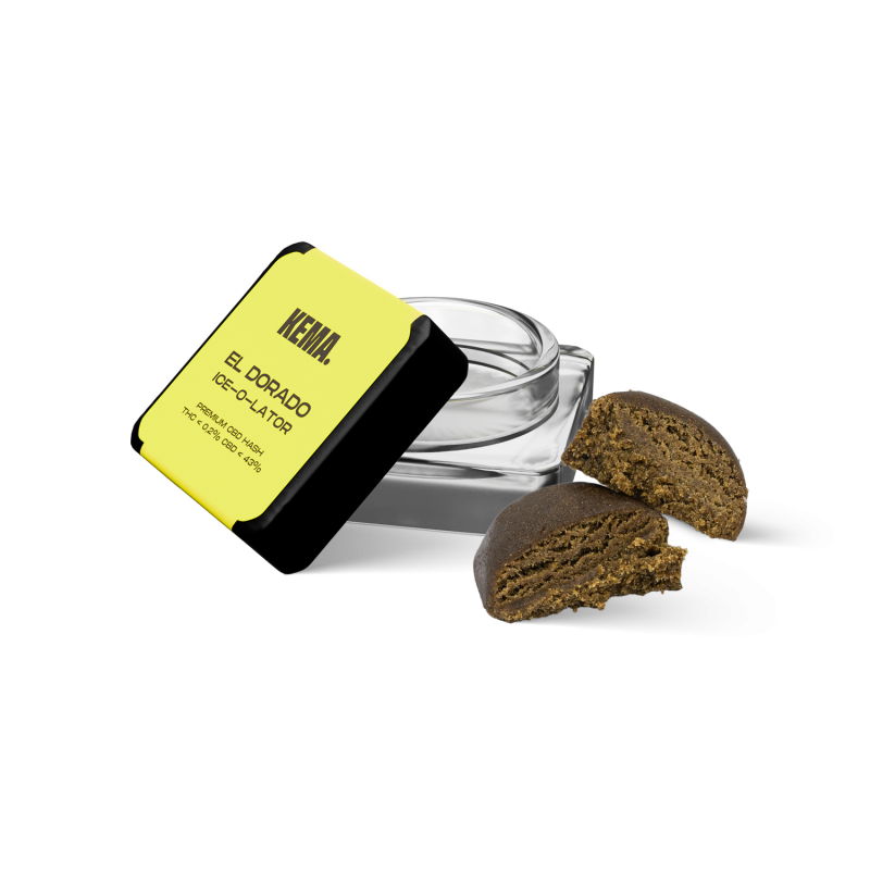 Envase abierto de 3 g y hash Ice-O-Lator - El Dorado KEMA