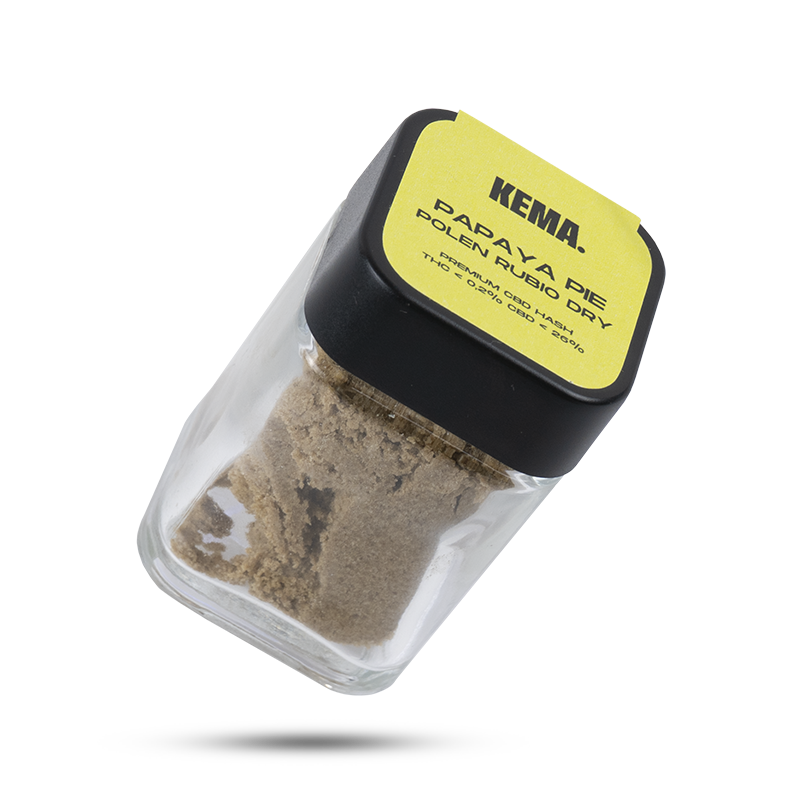 Envase inclinado de 15 g de Dry Polen Rubio - Papaya Pie KEMA
